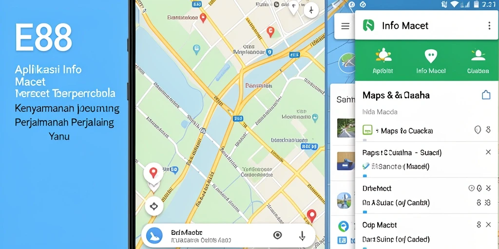 Antarmuka E88 yang interaktif menampilkan kondisi lalu lintas secara real-time.