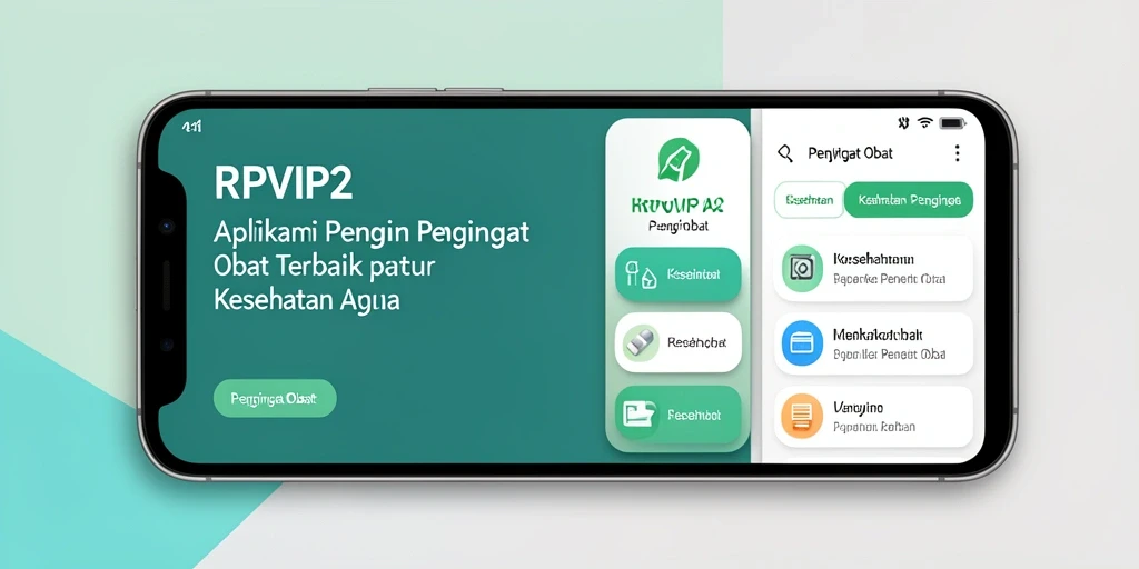 Antarmuka RPVIP2 yang menarik dan fungsional untuk pengingat obat.