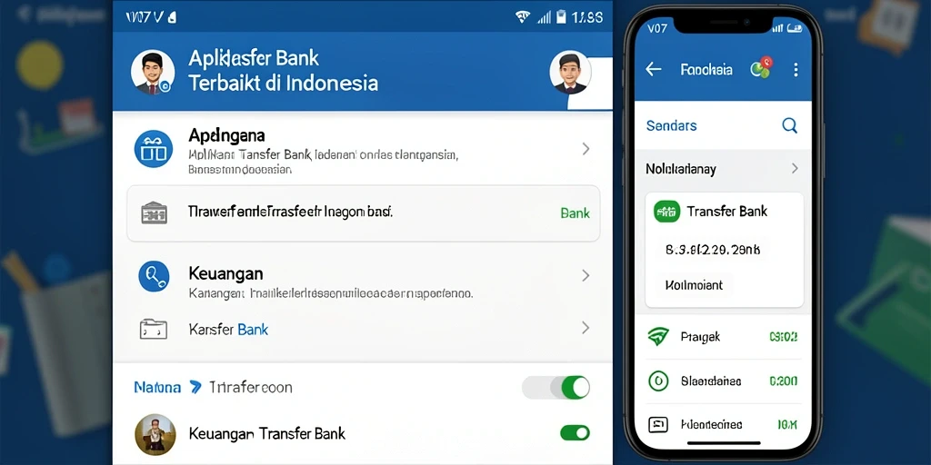 Screenshot V07 menampilkan antarmuka transfer bank yang simpel dan efektif.