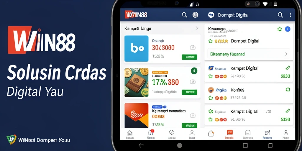 Tampilan antarmuka aplikasi WIN88 yang sederhana dan modern.