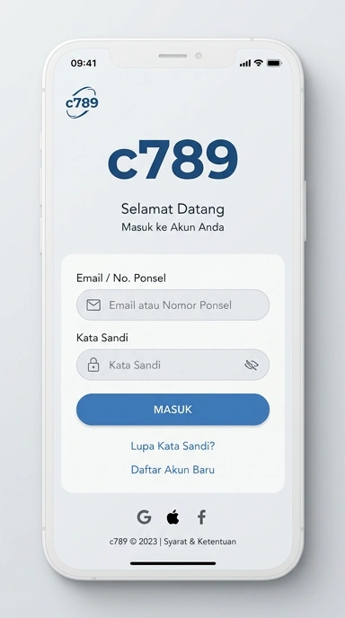 Tampilan halaman login c789